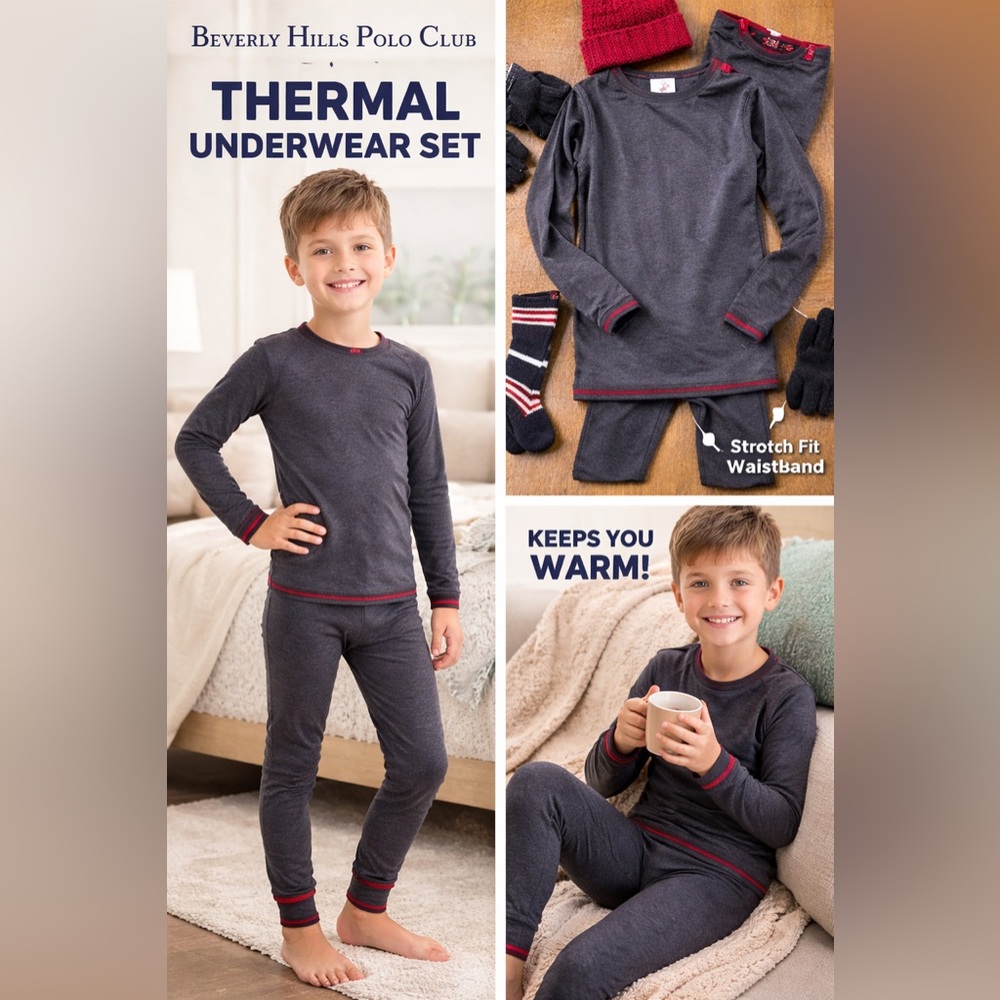 Beverly Hills Polo Club thermal underwear set Size  6/7